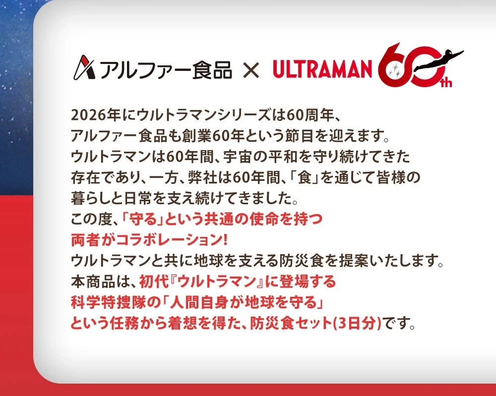 ウルトラマンコラボ　防災食セットマモルLP01